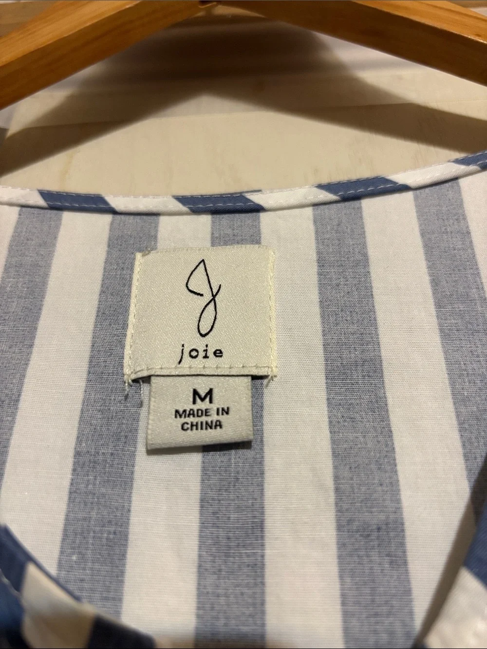 Joie Blue and White Striped‎ Sleeveless Midi Dress